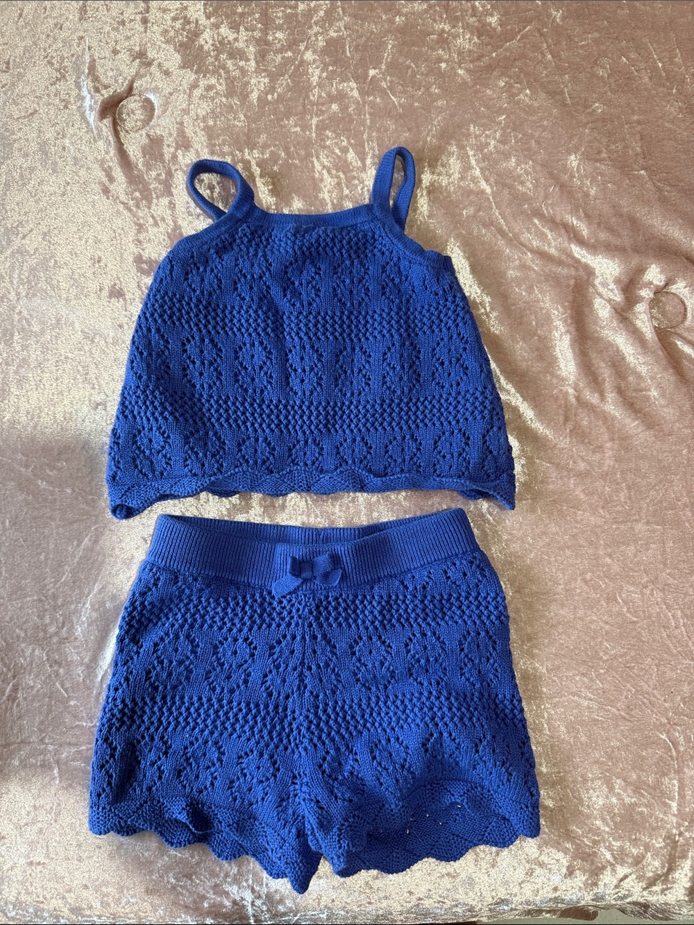 Janie and Jack Royal Blue Knit Tank and Shorts Set